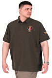 Mode XL Büyük Beden Erkek T-Shirt Pike Polo Yaka U25306 Haki