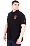 Mode XL Büyük Beden Erkek T-Shirt Pike Polo Yaka U25306 Siyah