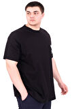 Mode XL Büyük Beden Erkek T-Shirt Bisiklet Yaka GORGEOUS U25022 Siyah