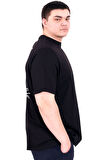 Mode XL Büyük Beden Erkek T-Shirt Bisiklet Yaka GREAT U25024 Siyah