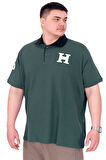 Mode XL Büyük Beden Erkek T-Shirt Polo Yaka H BROUDED U25312 Nefti