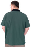 Mode XL Büyük Beden Erkek T-Shirt Polo Yaka H BROUDED U25312 Nefti