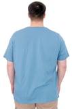 Mode XL Büyük Beden Erkek Baskılı T-Shirt Palm Dream U25026 Mavi