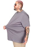 Mode XL Büyük Beden Basic Tshirt 20031 Füme
