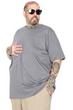 Mode XL Büyük Beden Basic Tshirt 20031 Füme