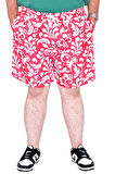 Mode XL Büyük Beden Erkek Deniz Şortu Fox 25403 Kırmızı