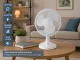 23 cm Masaüstü Vantilatör 25 Watt 2 Kademeli Hız Ayarlı Sessiz Fan – Ev & Ofis Kullanımı