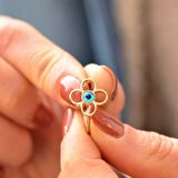 Nazar Boncuklu Çiçek Yüzük