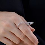 0.67 Ct Pırlanta Çift Parmak Yüzük