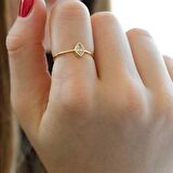 14 Ayar Altın Taşlı Eklem Yüzük