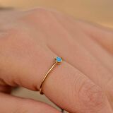 14 Ayar Altın Firuze Taşlı Yüzük