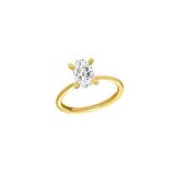 14 Ayar Sarı Altın Tektaş Yüzük