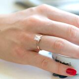 14 Ayar Sarı Altın Tektaş Yüzük