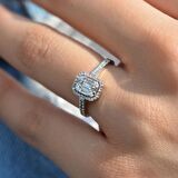 0.45ct Pırlanta Baget Yüzük