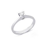 0,24Ct Pırlanta Tektaş Yüzük - 18K