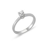 0.24ct Pırlanta Tektaş Yüzük - 18K