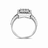 1.13ct Pırlanta Baget Yüzük