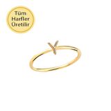 14 Ayar Altın Y Harf Yüzük