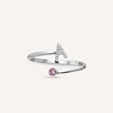 Harfli Pırlanta Tektaş Yüzük