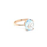 14k Altın Mavi Topaz Taşlı Yüzük