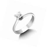 Pırlanta Tektaş Yüzük 14k 0,38ct