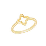 14k Sade Altın Çiçek Yüzük