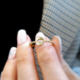 14 Ayar Altın Taşlı Göz Yüzük