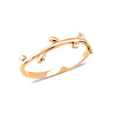 14k Rose Altın Minimal Dal Yüzük