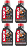 Motul 7100 10W40 4T % 100 Sentetik Motor Yağı 1 Litre (4 Adet)