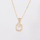 Baget Taşlı Kolye 14 Ayar Altın