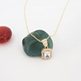 Baget Taşlı Kolye 14 Ayar Altın