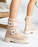 Kırışık Nut Rugan Kadın Kar Botu