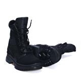 Siyah Zümrüt Bağcıklı Kadın Bot