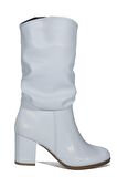 Kadın Beyaz Topuklu Çizme