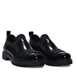 Taş Detaylı Siyah Rugan Casual Kadın Ayakkabı