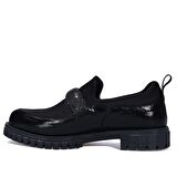 Dalgıç Kumaş Siyah Rugan Kadın Ayakkabı