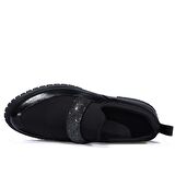 Dalgıç Kumaş Siyah Rugan Kadın Ayakkabı