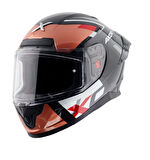 Axor Saber X Sports Motosiklet Kask Black Orange  MAT