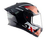 Axor Saber X Sports Motosiklet Kask Black Orange  MAT