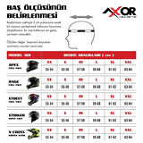 Axor Saber X Sports Motosiklet Kask Black Orange  MAT
