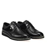 Ata Siyah Kroklu rugan Erkek Deri Ayakkabı