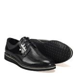 Ata Siyah Kroklu rugan Erkek Deri Ayakkabı