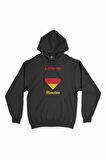 Münih Almanya  Bayraklı Kalpli Siyah Sweatshirt Hoodie