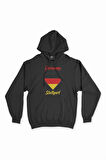 Stuttgart Almanya  Bayraklı Kalpli Siyah Sweatshirt Hoodie