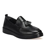 Bordolli Püsküllü Siyah Casual Erkek Ayakkabı