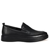 Bordolli Siyah Cilt Baskılı Casual Erkek Ayakkabı