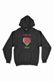 Minsk Belarus Bayraklı Kalpli Siyah Sweatshirt Hoodie