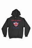 Birmingham İngiltere Bayraklı Kalpli Siyah Sweatshirt Hoodie