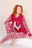 Nisanca Kışlık Kadın Welsoft Polar Pijama Takımı - Yeni Yıl Pijaması 