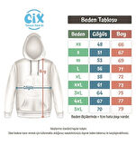 Seul Kore Bayraklı Kalpli Siyah Sweatshirt Hoodie